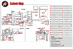 School Map Poster (24 × 36 in) (36 × 24 in)